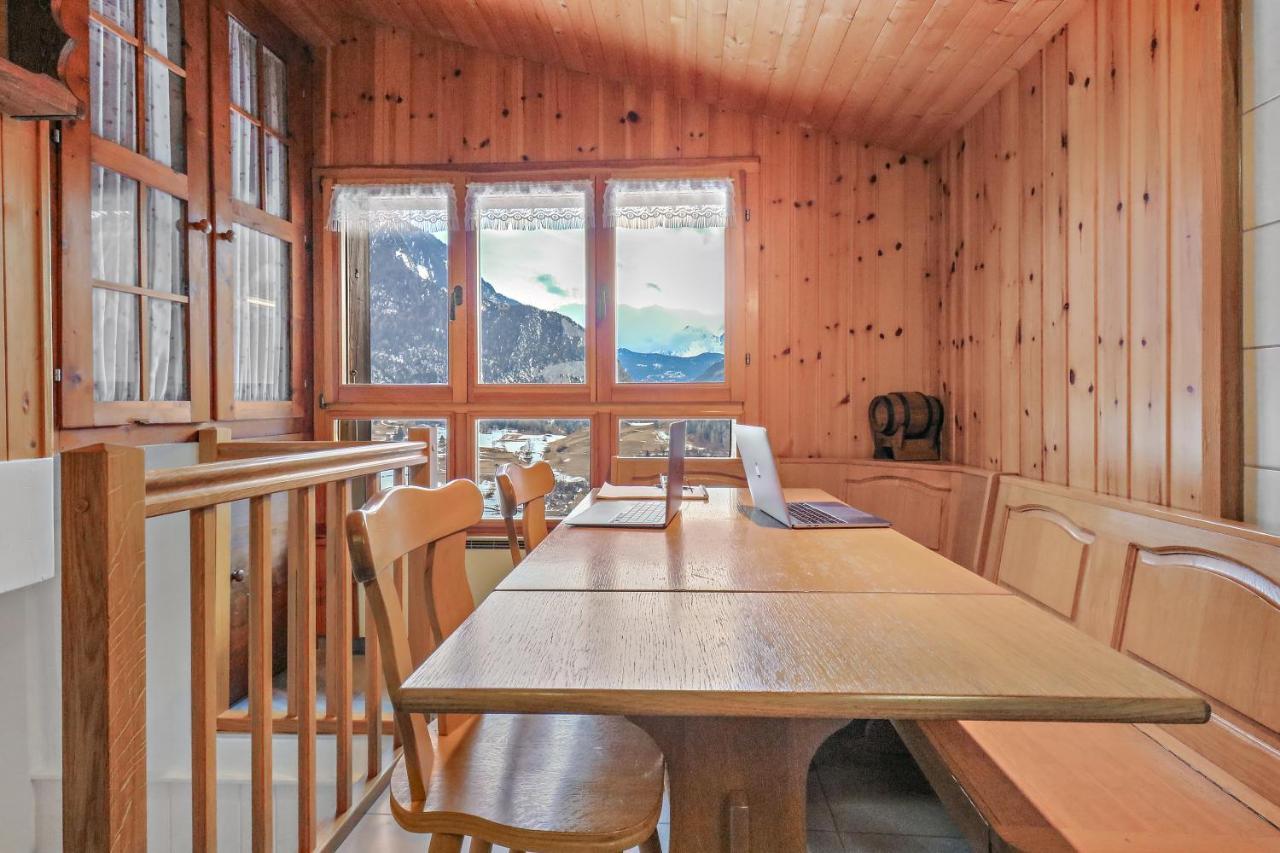 Charmant Chalet Dans La Montagne Proche De Verbier Sembrancher Exteriör bild